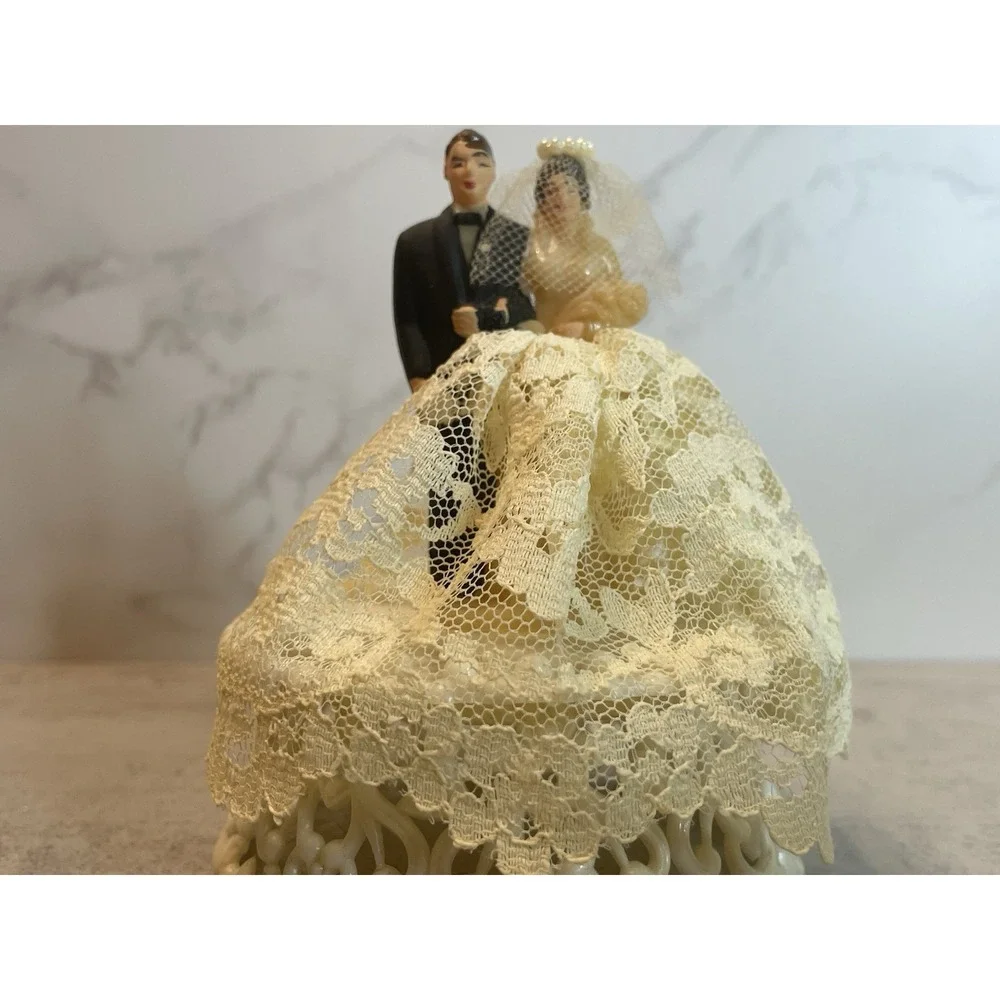 Vtg 1940s 1950s Wedding Cake Topper